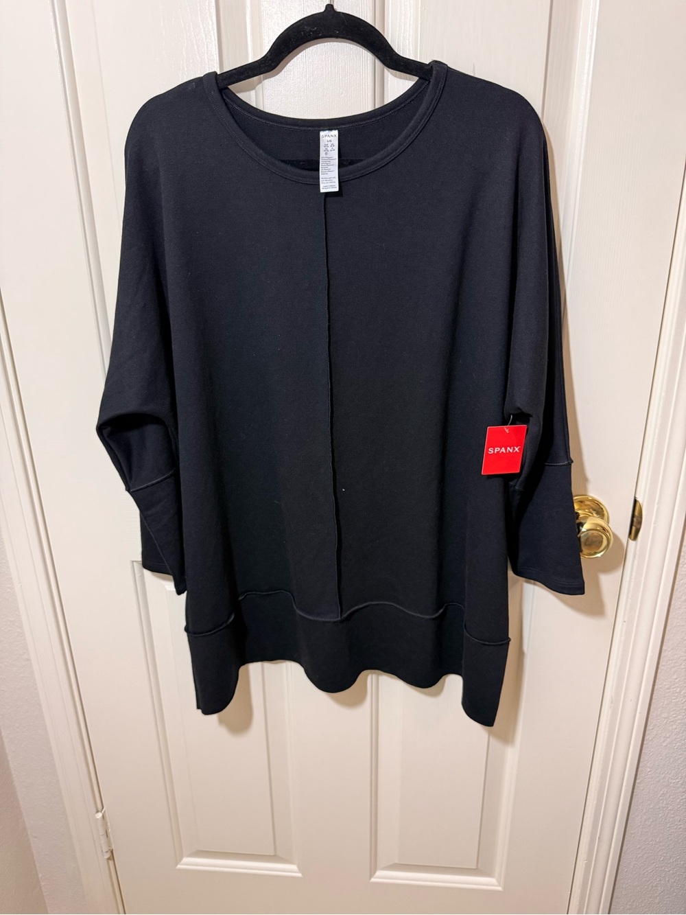 SPANX Black Relaxed Crewneck Pullover